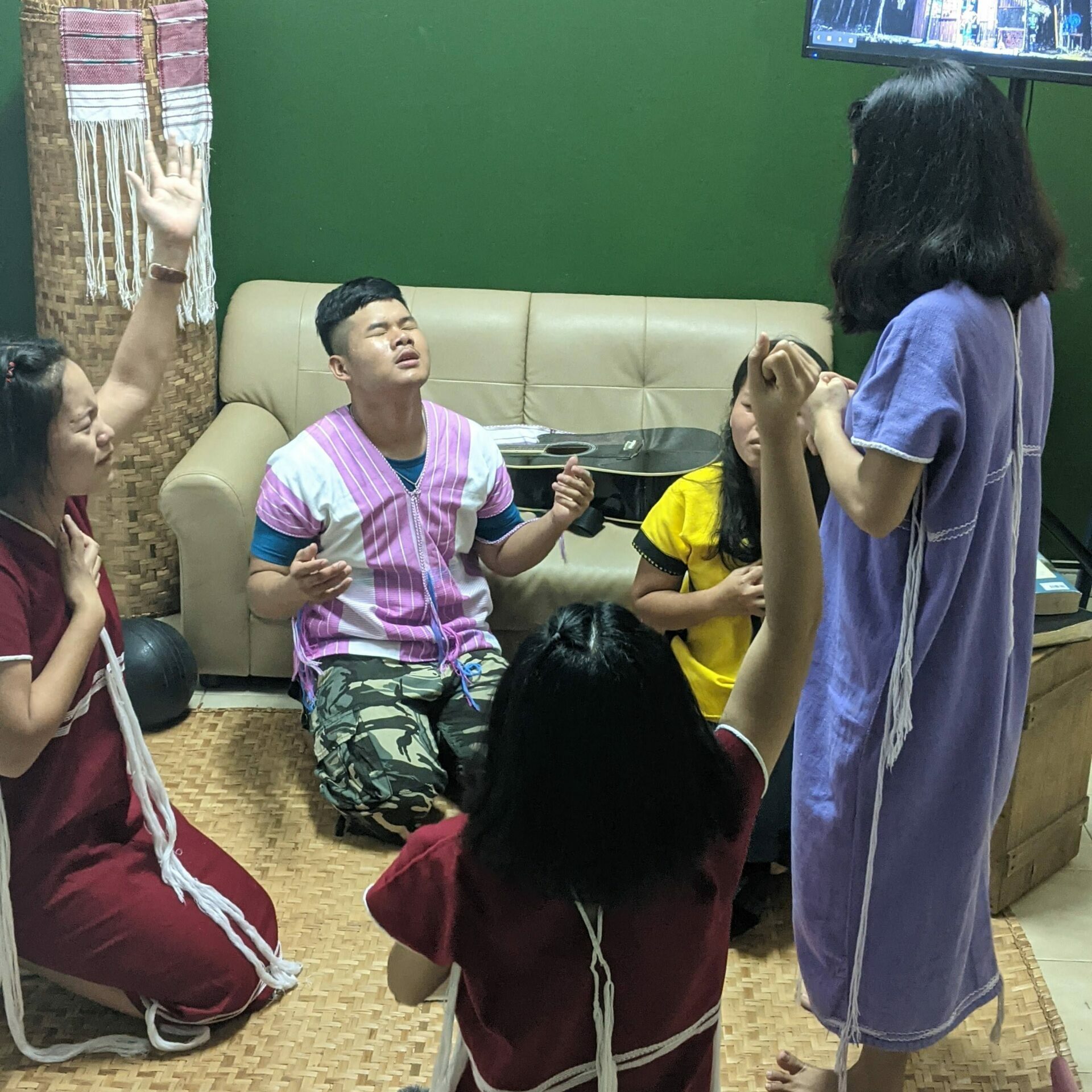 Youth praying
