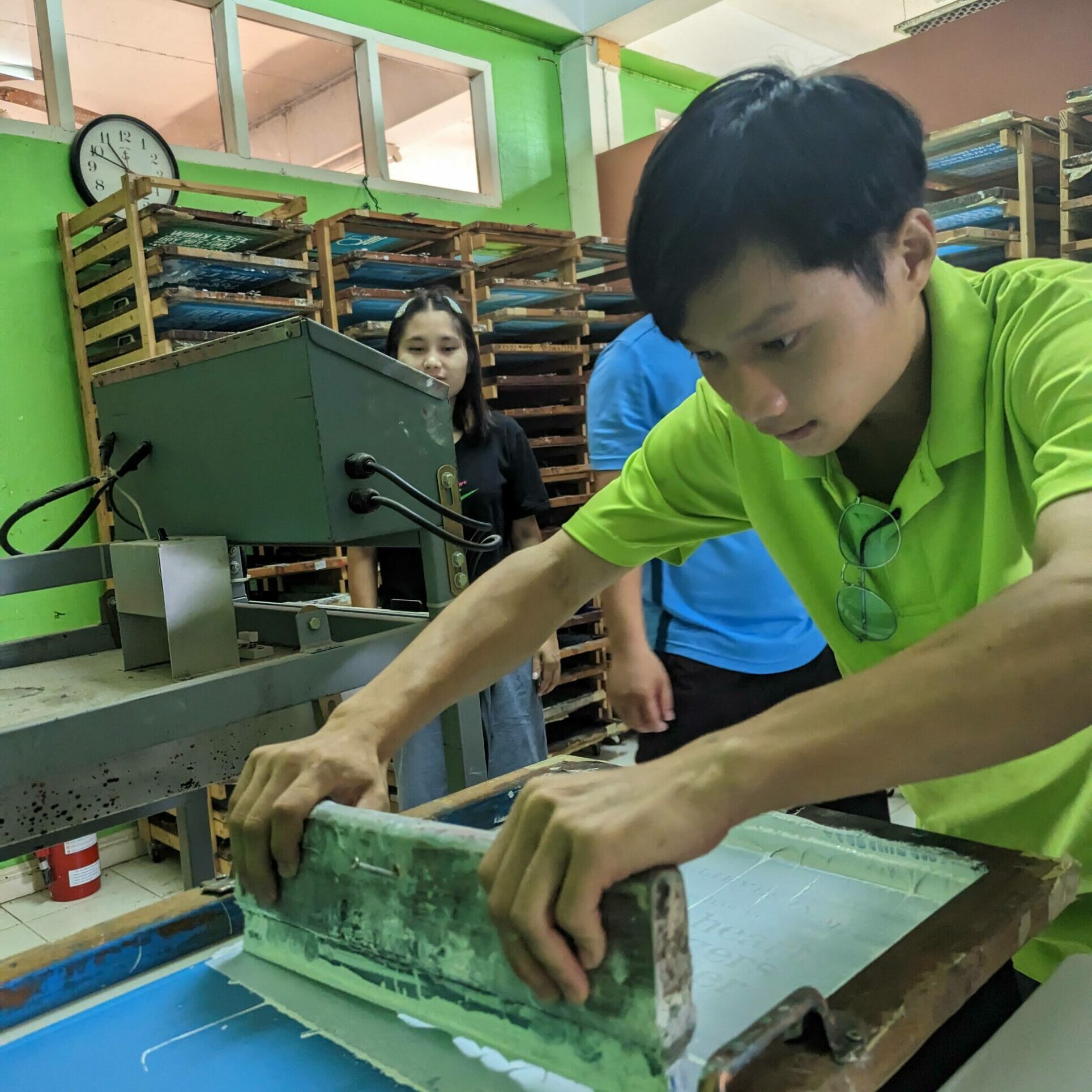 Student learns to make t-shirt